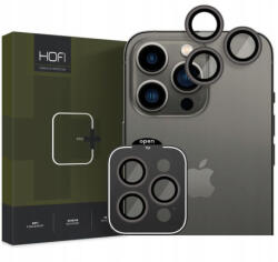 HOFI Camring üvegfólia kamerára iPhone 15 Pro / 15 Pro Max, fekete - mobilego