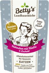 Betty's Senior tasakos macskatáp - Csirke sütőtökkel és lazacolajjal - 100 g