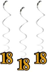  Godan Happy Birthday 18 éves szalag dekoráció 3 db-os szett