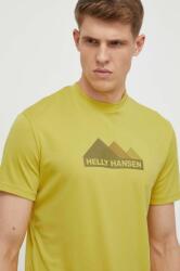 Helly Hansen sportos póló sárga, nyomott mintás - sárga S