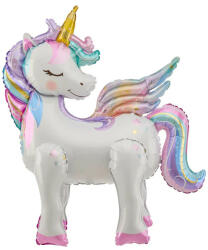 PartyPal Álló lufi, 24 inch 60 cm Unikornis, csak levegővel tölthető (LUFI165402)