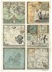 Stamperia Rizspapír A/4 Voyages Fantastiques 6 cards (44279)