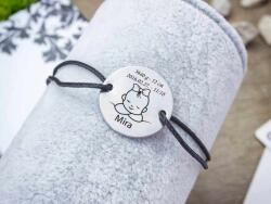 R. M. ékszer Baba emlékőrző acél kör medálos karkötő Lány (15754RM)