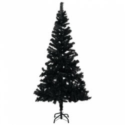 vidaXL Fekete PVC műkarácsonyfa állvánnyal 150 cm (321000)