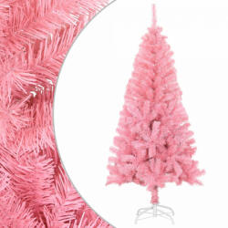 vidaXL Rózsaszín PVC műkarácsonyfa állvánnyal 120 cm (329177)