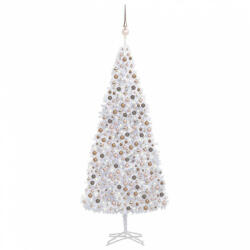 vidaXL Fehér megvilágított műkarácsonyfa gömb szettel 500 cm (3077841)