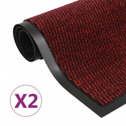 vidaXL 2 db piros négyszögletes szennyfogó szőnyeg 40 x 60 cm (3051603) - sabrukkertje