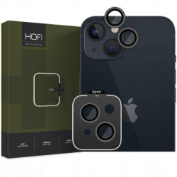 HOFI Camring sticla temperata pentru camera pentru iPhone 15 / 15 Plus, negru