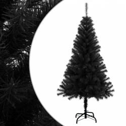 vidaXL Fekete PVC műkarácsonyfa állvánnyal 120 cm (329179)