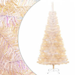 vidaXL Fehér PVC műkarácsonyfa irizáló csúcsokkal 180 cm (344635)