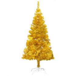 vidaXL Aranyszínű PET műkarácsonyfa állvánnyal 240 cm (329186)
