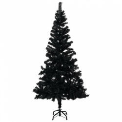 vidaXL Fekete PVC műkarácsonyfa állvánnyal 180 cm (321001)