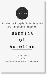 Personal Invitație de nuntă - Minimalism Iubire Selectați cantitatea: 11 buc - 30 buc