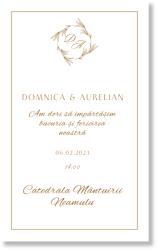 Personal Invitație de nuntă - Golden Exquisite Selectați cantitatea: 11 buc - 30 buc