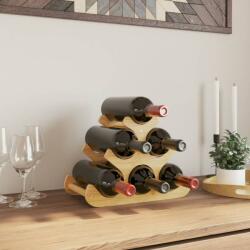  Raft de vin, pentru 6 sticle, 35x18x25, 5 cm, bambus (373371) Suport sticla vin