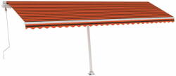 Vidaxl narancssárga-barna szélérzékelős és LED-es napellenző 600x300cm 3069615