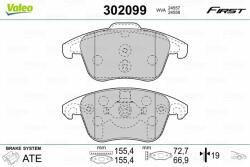VALEO set placute frana, frana disc VALEO ESSENTIAL 302099 (302099)