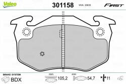 VALEO set placute frana, frana disc VALEO ESSENTIAL 301158 (301158)