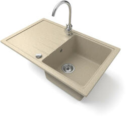 NERO Eris beige + High-arc Faucet chrome