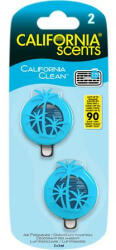 California Scents Autóillatosító, mini diffúzer, 2*3 ml, CALIFORNIA SCENTS "California Clean (UCSM15)