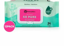 Petite&Mars SO PURE bambuszból készült biológiailag lebomló nedves törlőkendő 12x56 db