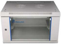 Extralink Cabinet metalic ExtraLink EX. 8574 9U, Wall mount, 600 x 450 mm, Glass door, Gri (EX.8574)