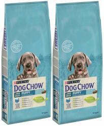 Dog Chow Large Breed Puppy cu curcan 2x14kg
