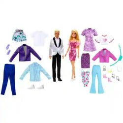 Mattel Mattel Barbie és Ken babák ruhákkal és kiegészítőkkel (HKB10) - jatekbirodalom