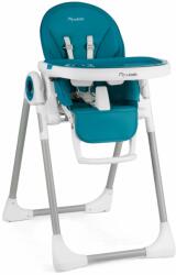 Nukido Asztalszék gyerekeknek, kék, összecsukható, állítható magasságú, lábtartóval és kivehető tálcával (IMK-4700505)