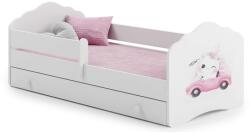 Kobi Fala Ifjúsági ágy matraccal és ágyneműtartóval - fehér - Többféle matricával (Kobi_Fala_agynemutartoval_tobbfele_matricaval)