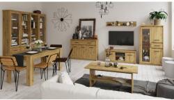  Széthúzható étkezőasztal, artisan tölgy, 160-210x80 cm, AIRON (0000374709)