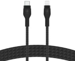 Belkin Cablu Belkin BOOST CHARGE PRO Flex USB-C catre LTG, Silicon impletit, 1M, Negru (CAA011bt1MBK)