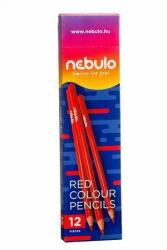 Nebulo Creioane colorate triunghiulare Nebulo #red (12buc) (PC-TR-1)