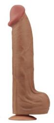 Lovetoy Dildo Realist King Sized Sliding Skin, TPE, Maro Deschis, 36 cm Dildo