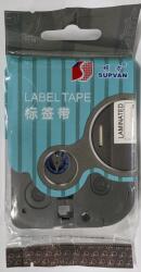 Supvan Banda autoadeziva Supvan L-232E, 12mm x 8m, text rosu / fundal alb, laminat (L232E)