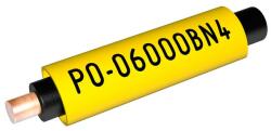 Partex PO-068Q10BN4, galben, perete sub? ire perforată, 100m, marcaj tub termocontractabil din PVC cu formă de memorie, PO ovală (PO-068Q10BN4)