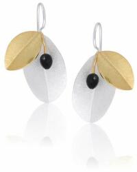  Paros Ezüst-Arany Olajfalevél Fülbevaló