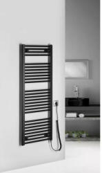 SAPHO DIRECT-E elektromos matt fekete fürdőszobai radiátor, 45×132 cm (ILE34TB) - kazanklima