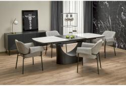 Halmar OSMAN hosszabbító asztal, fehér márvány | fekete (V-CH-OSMAN-ST)