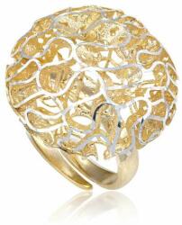  Ezüst Korall Gyűrű - Áttört Arany Bevonat