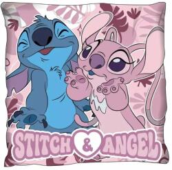 Carbotex Stitch: Stitch și Angel pernă catifelată - 40 x 40 cm (STI PILL 1075 POD 40)