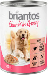 Briantos 6x415g Briantos Pulyka & sárgarépa falatkák szószban nedves kutyatáp