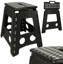 Összecsukható szék, csúszásmentes, 39 cm, fekete (KX4404_3)
