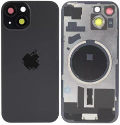 Apple iPhone 15 - Sticlă pentru carcasa din spate cu piese mici (Black), Black