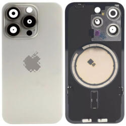 Apple iPhone 15 Pro - Sticlă pentru carcasa din spate cu piese mici (Natural Titanium)