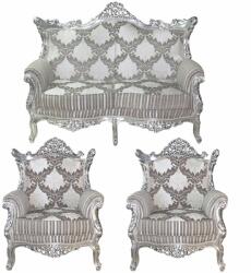 Chairs Deco Set 2 canapea Royal și două fotolii-gri