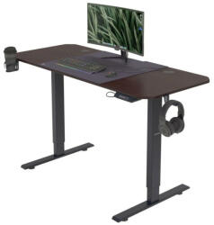 JAN NOWAK ROB 1400 állítható magasságú asztal, elektromos íróasztal, 1400x720x600, dió-antracit