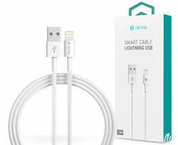DEVIA USB - Lightning töltő- és adatkábel 1 m-es vezetékkel - Devia Smart Cable Lightning - fehér - akcioswebaruhaz