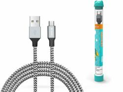 DEVIA USB - micro USB adat- és töltőkábel 1 m-es vezetékkel - Devia Tube for Android USB 2.4A