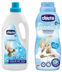 Chicco Prostriedok prací detský Sensitive 1, 5 l + Aviváž konc. Sladký Púder 750 ml